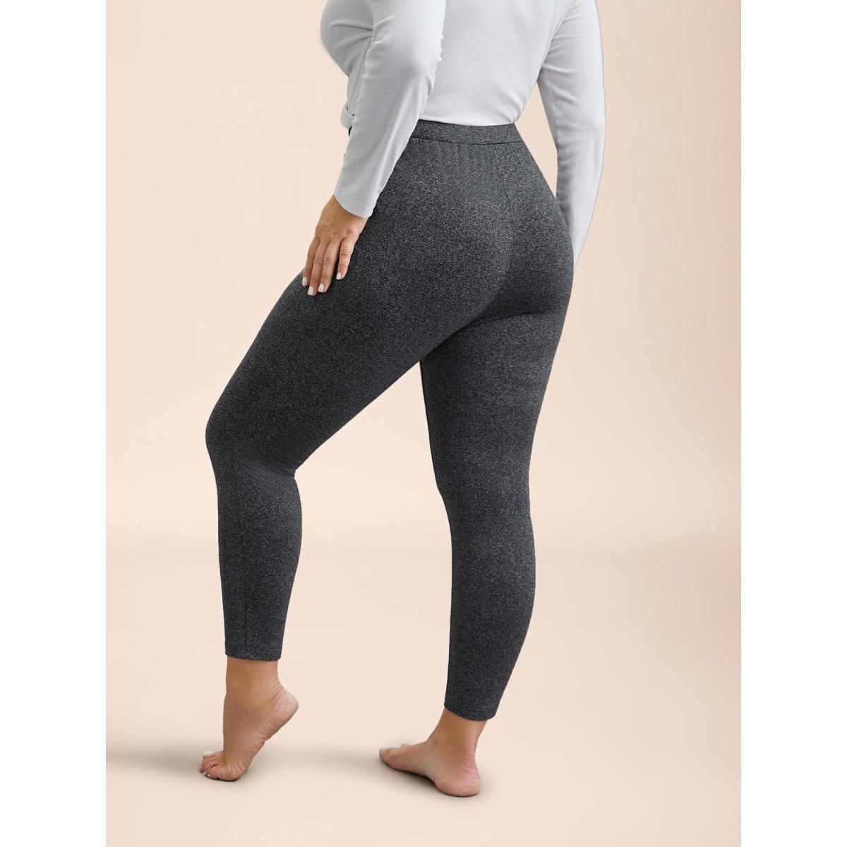 Plus Size Heather High Stretchy Skinny Fit Leggings Women DimGray Casual High stretch Skinny Mid Rise Everyday Leggings BloomChic 14-16/1X Product Image