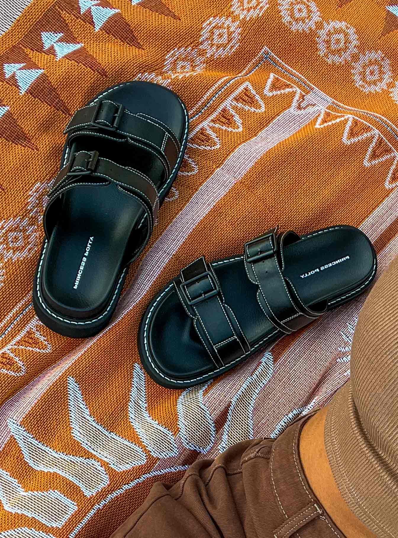 Ma Belle Sandals Contrast Stitch Product Image