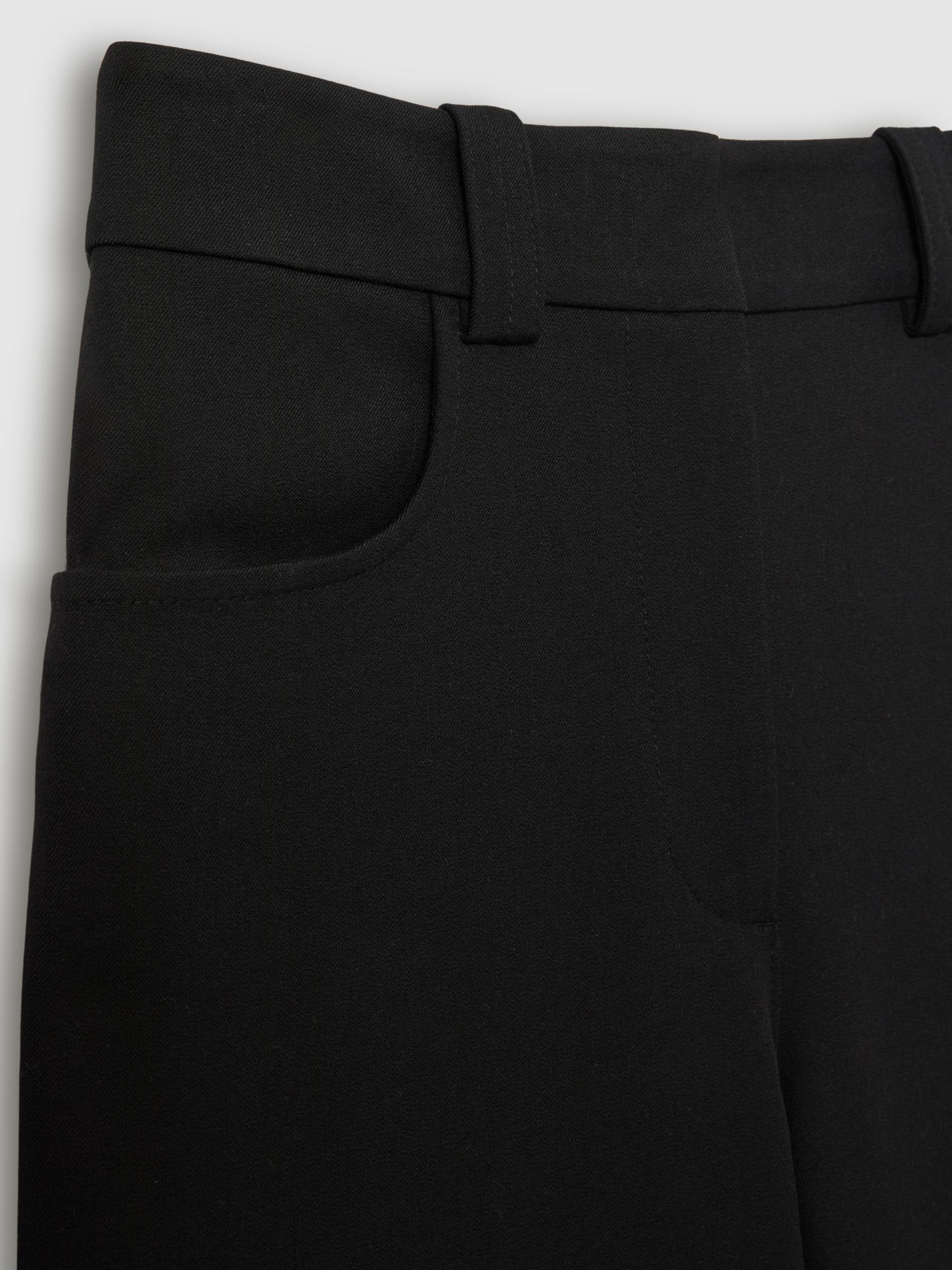 Petite Twill Culotte Trousers in Black Product Image