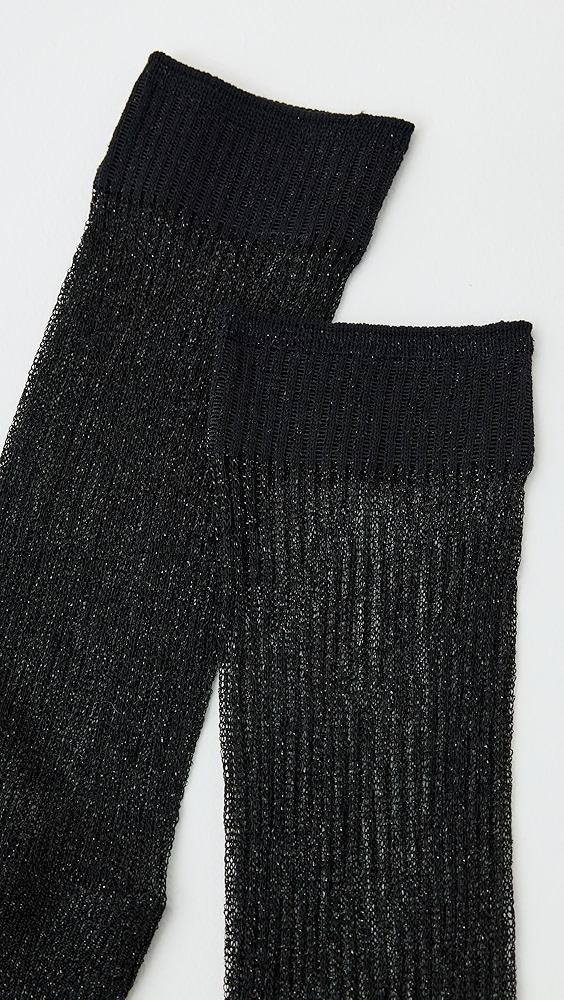 High Heel Jungle Shimmery Lights Metallic Socks | Shopbop Product Image