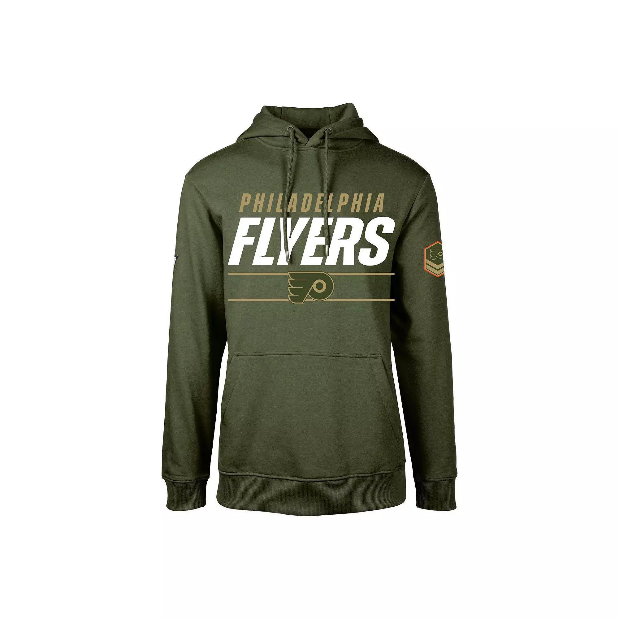 Men's Levelwear Olive Philadelphia Flyers Podium Fleece Pullover Hoodie, Size: Medium, Fly Team Product Image