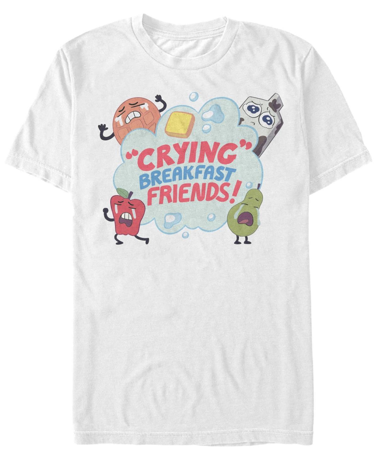 Men's Steven Universe "Crying" Breakfast Friends! Collage Tee, Size: Medium, White Product Image