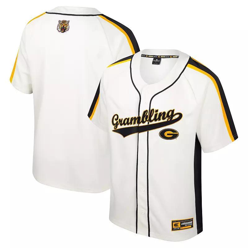 Mens Colosseum Cream Grambling Tigers Ruth Button-Up Baseball Jersey Product Image