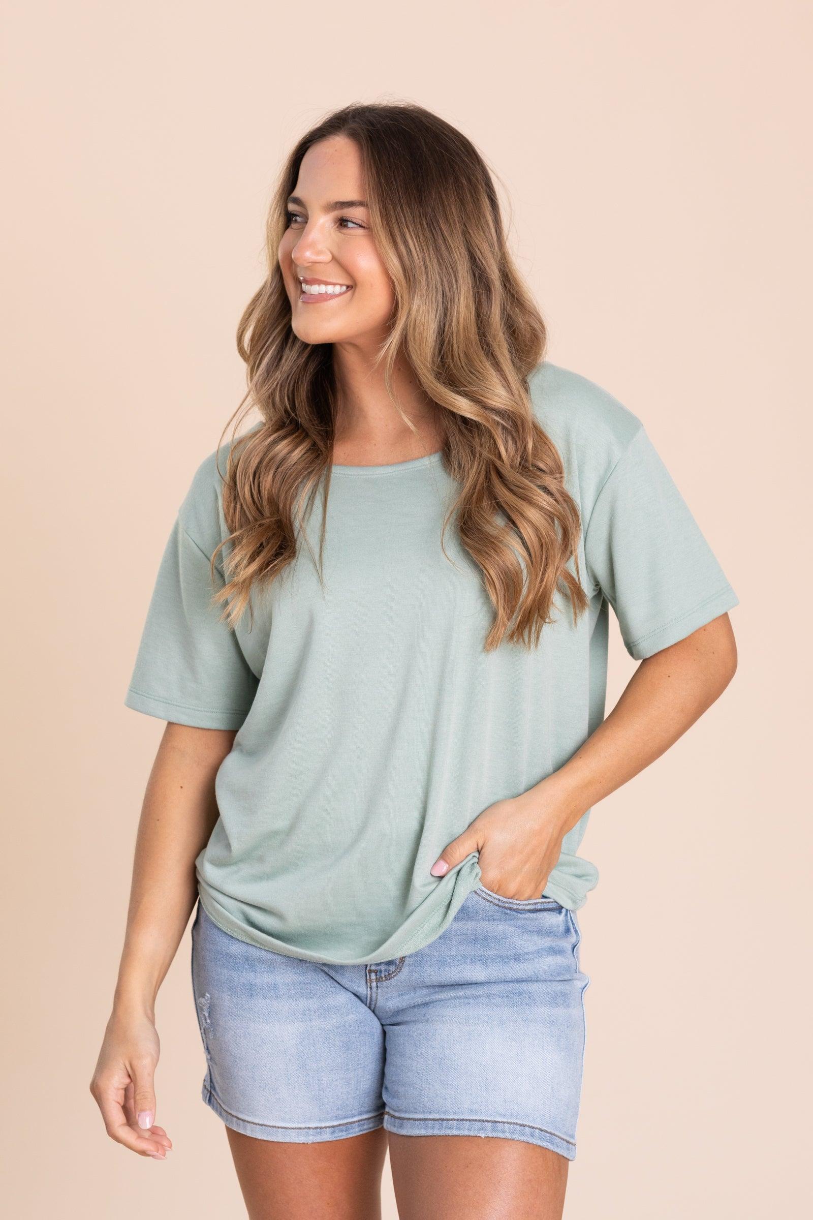 Effortlessly Everyday Short Sleeve Knit Tee Product Image