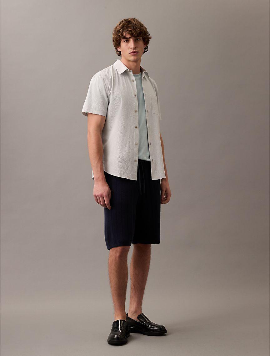 Solid Seersucker Classic Button-Down Shirt Product Image