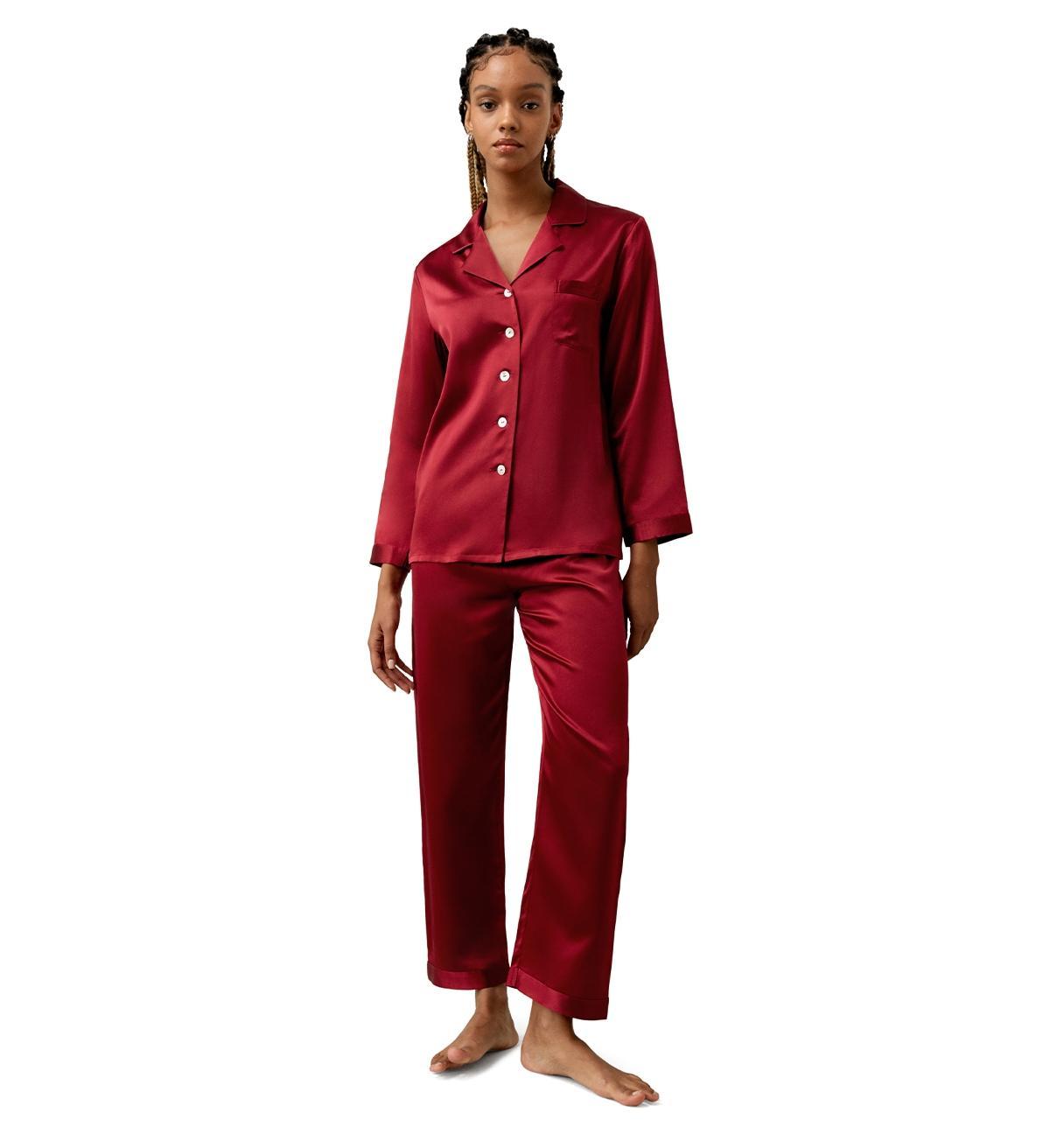 Lilysilk Womens 22 Momme Full Length Silk Pajamas Set Product Image