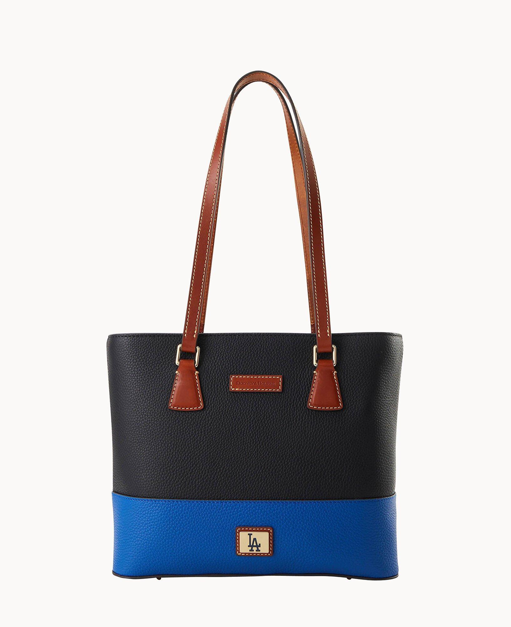 Dooney & Bourke Womens MLB Dodgers Coated Cotton Shopper Bag in Blue Product Image
