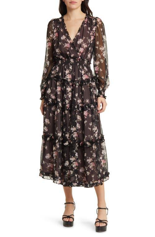Womens Kailo Silk Floral Tiered Maxi Dress Product Image