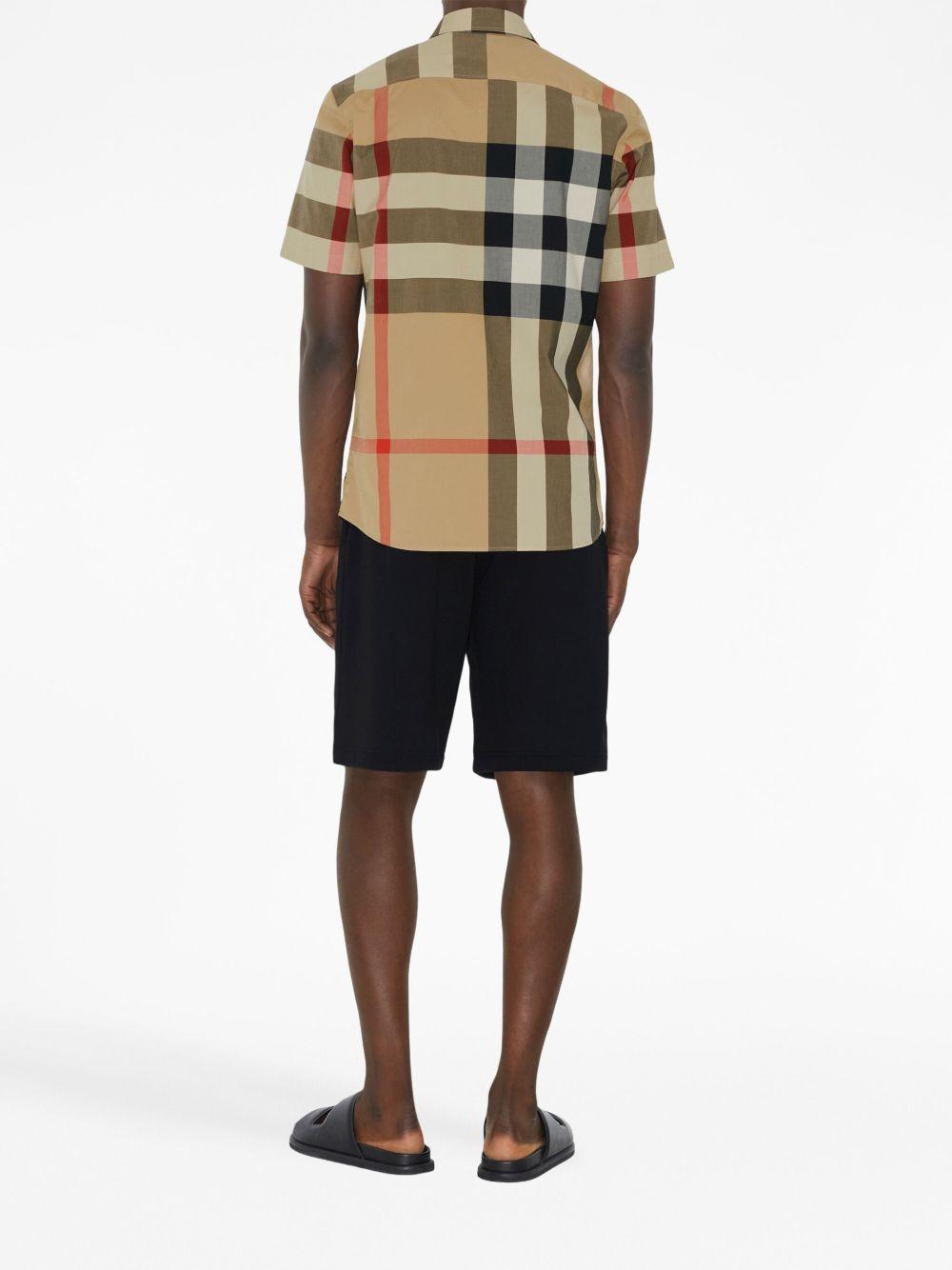 checkered short-sleeved shirt Product Image