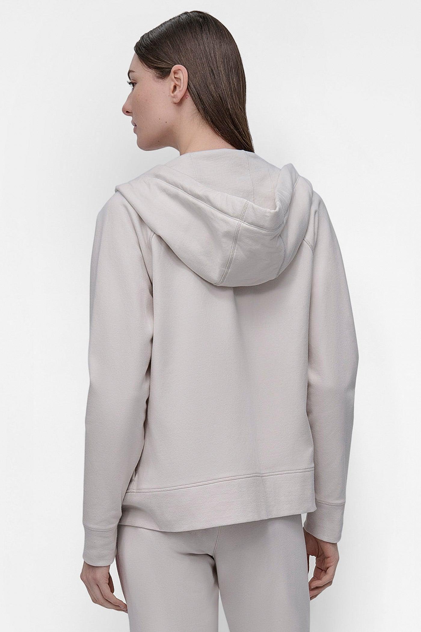TWO TONE LOGO DRAWCORD ZIP HOODIE Product Image