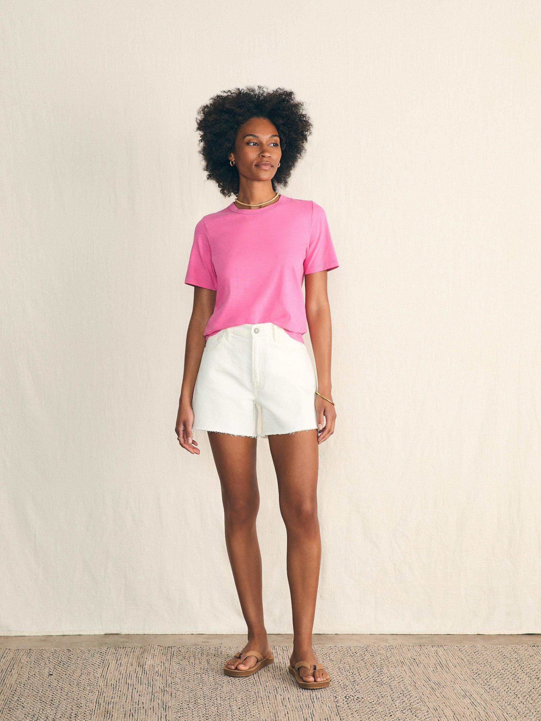 Sunwashed Crew Tee - Cone Flower Female Product Image
