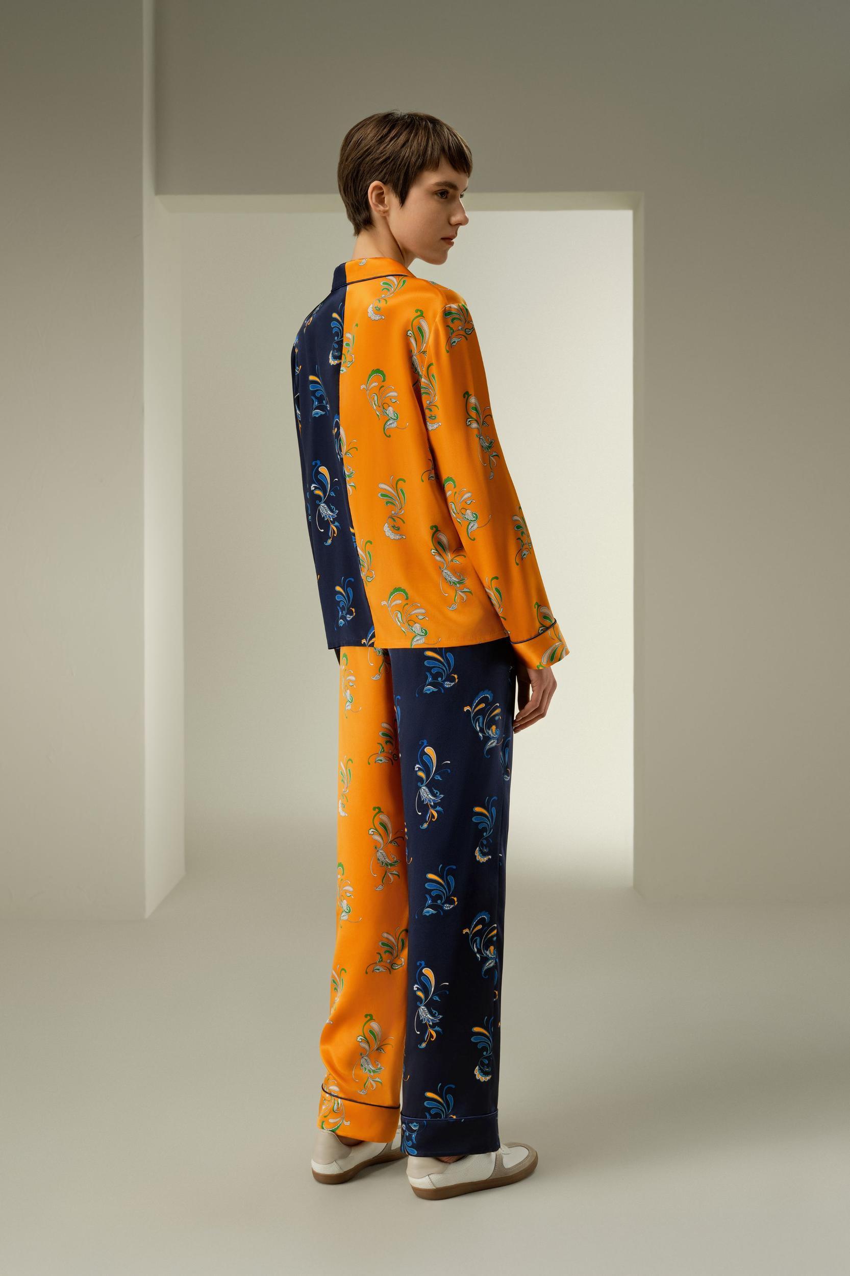 Two-Tone Printed Pajama Set Product Image