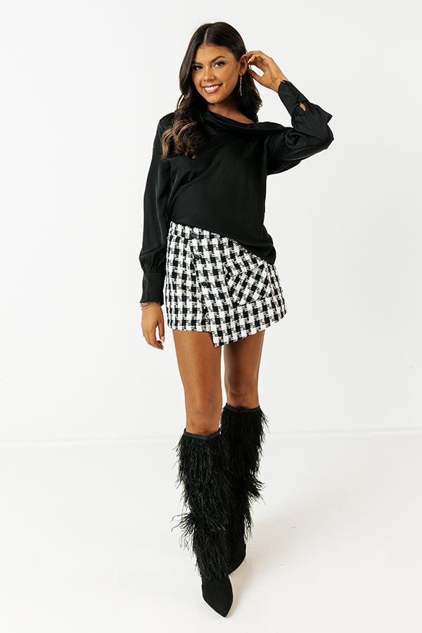 Call The Paparazzi Top In Black Product Image