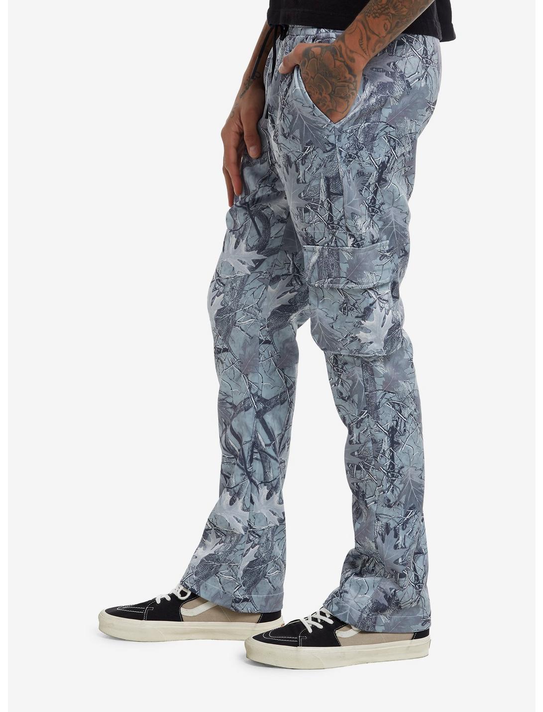 Grey Tree & Leaf Cargo Pants Product Image