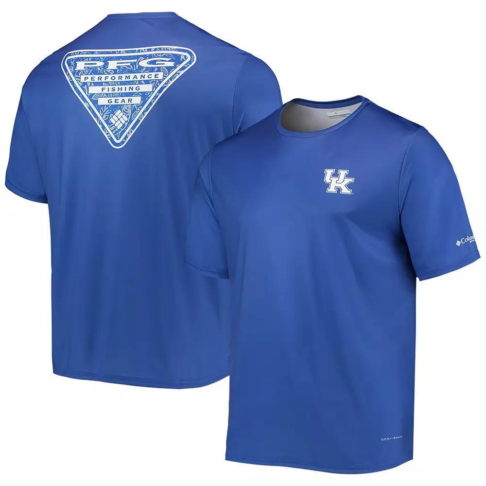 Men's Columbia Royal Kentucky Wildcats Terminal Tackle Omni-Shade T-Shirt, Size: Medium, Blue Product Image