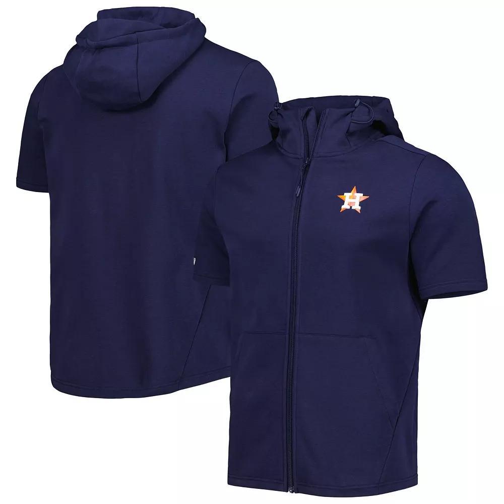 Men's Levelwear Navy Houston Astros Recruit Full-Zip Short Sleeve Hoodie, Size: 2XL, Blue Product Image