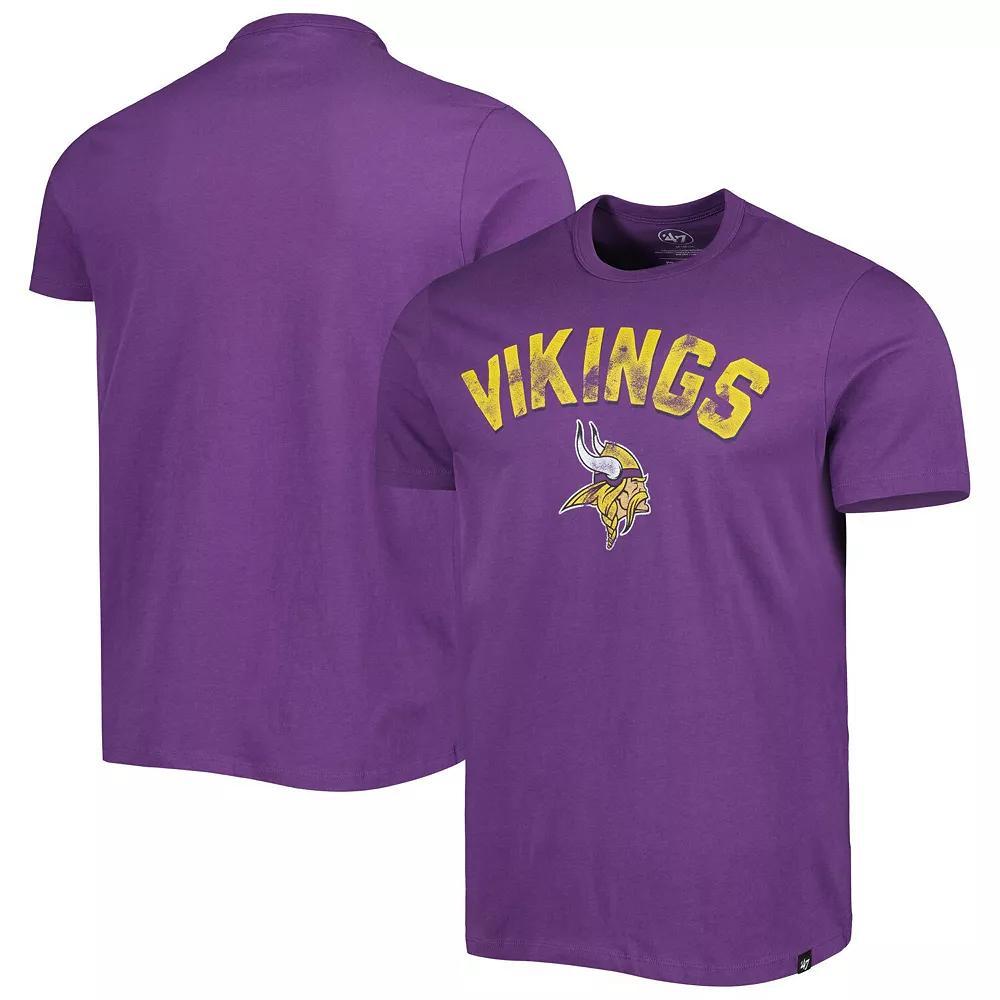 Men's '47 Purple Minnesota Vikings All Arch Franklin T-Shirt, Size: Medium Product Image