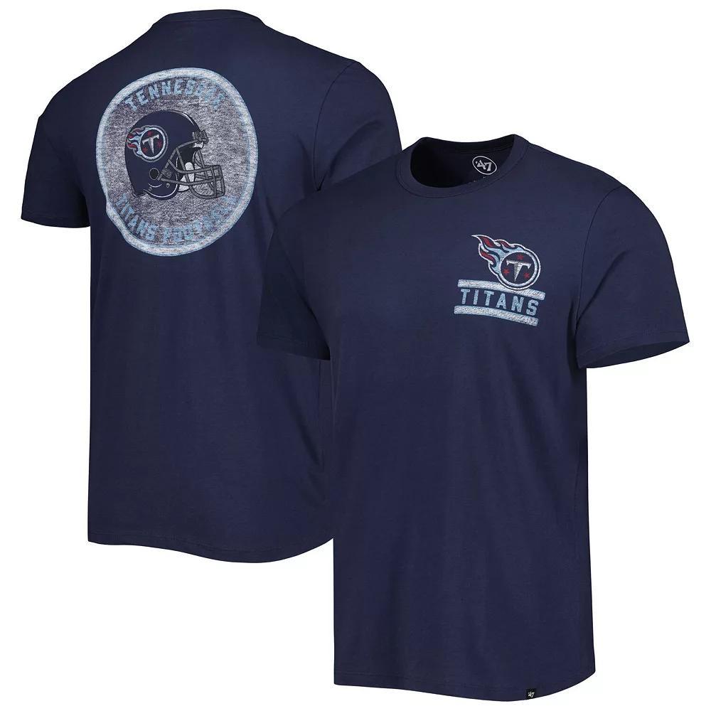 Men's '47 Navy Tennessee Titans Open Field Franklin T-Shirt, Size: Small, Blue Product Image