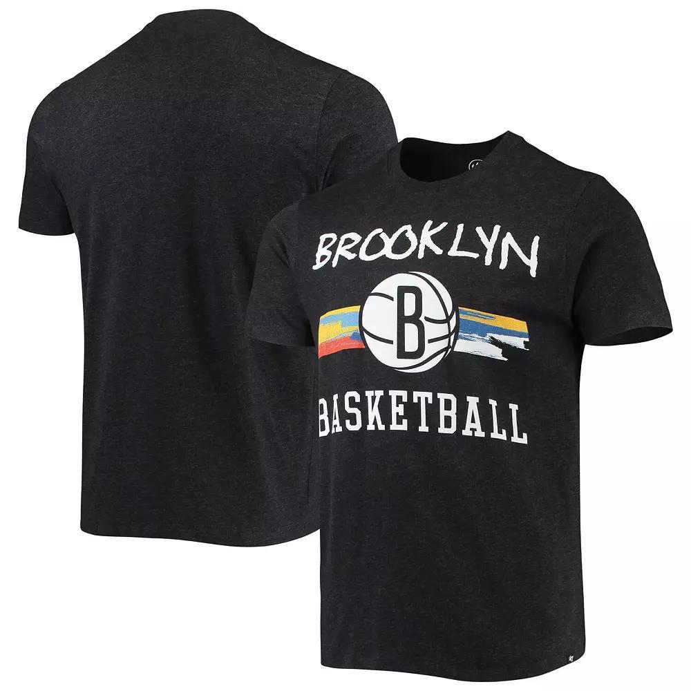 Men's '47 Black Brooklyn Nets City Edition Club T-Shirt, Size: Large, Charco Product Image