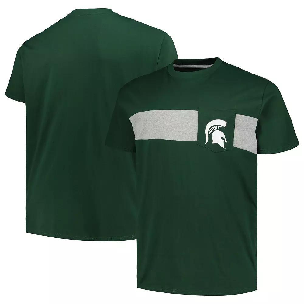 Men's Profile Green Michigan State Spartans Big & Tall Color Stripe T-Shirt, Size: 4XB Product Image