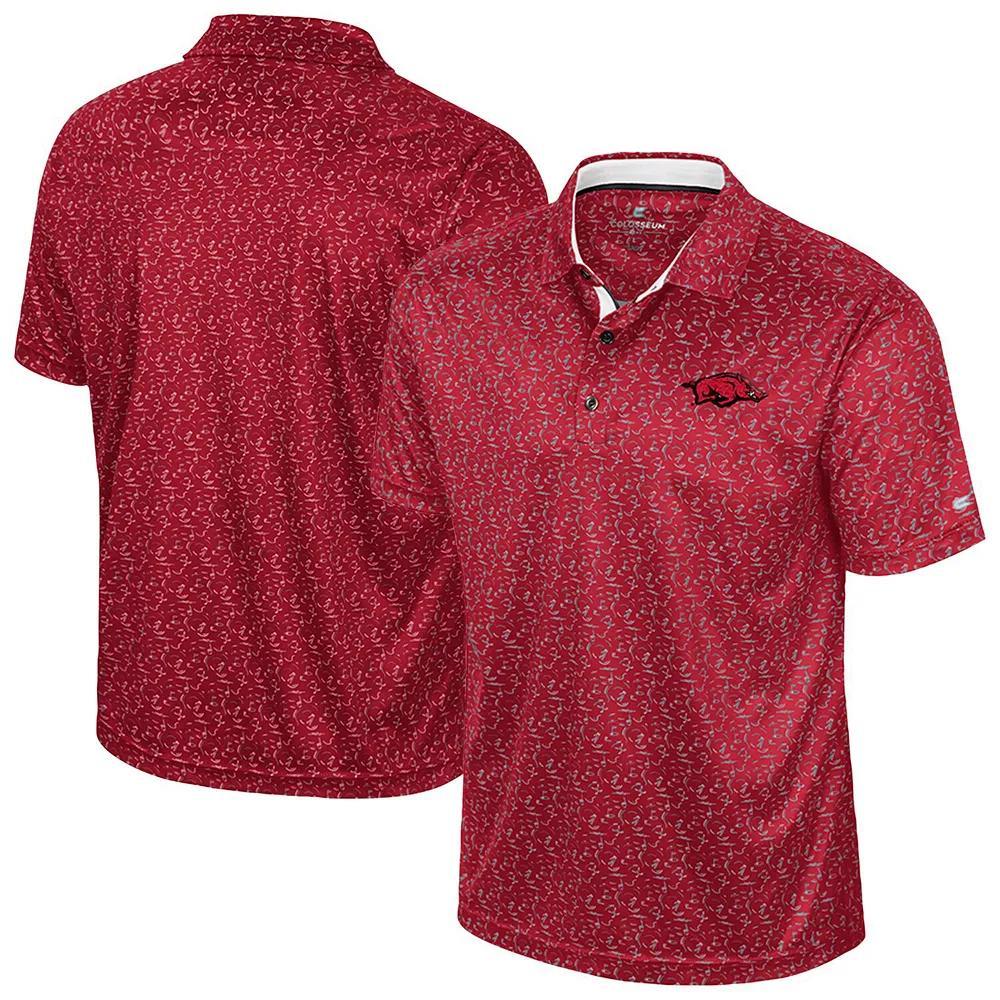 Men's Colosseum Maroon Mississippi State Bulldogs Sublimated Golf Polo, Size: XL, Mst Red Product Image