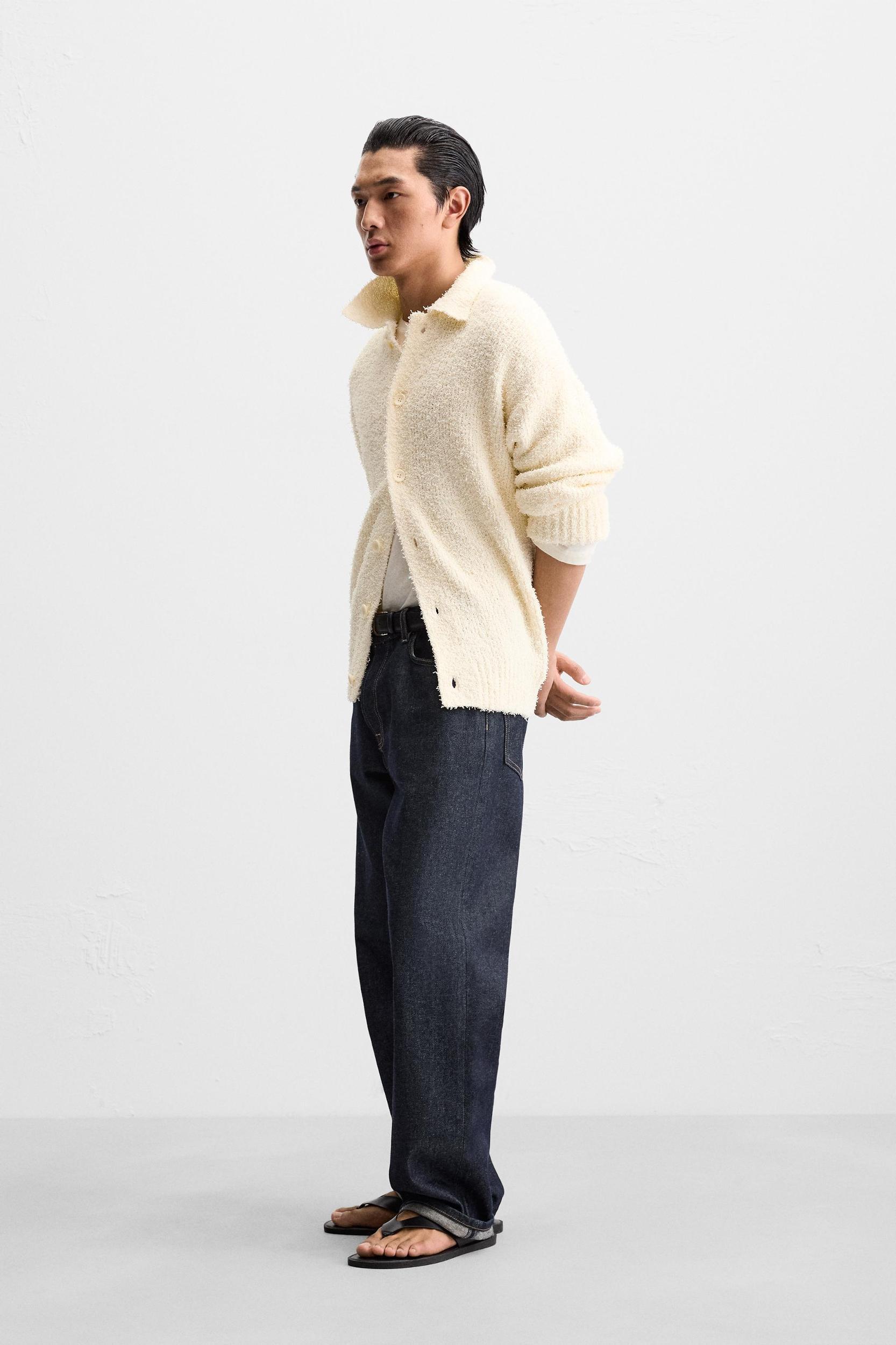 TOWEL TEXTURED CARDIGAN Product Image