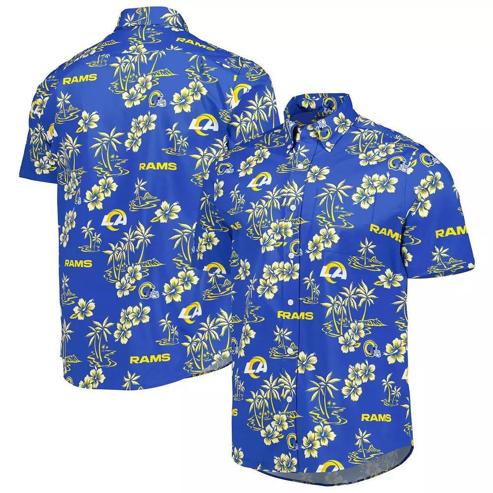 Men's Reyn Spooner Royal Los Angeles Rams Kekai Button-Up Shirt, Size: Large, Blue Product Image