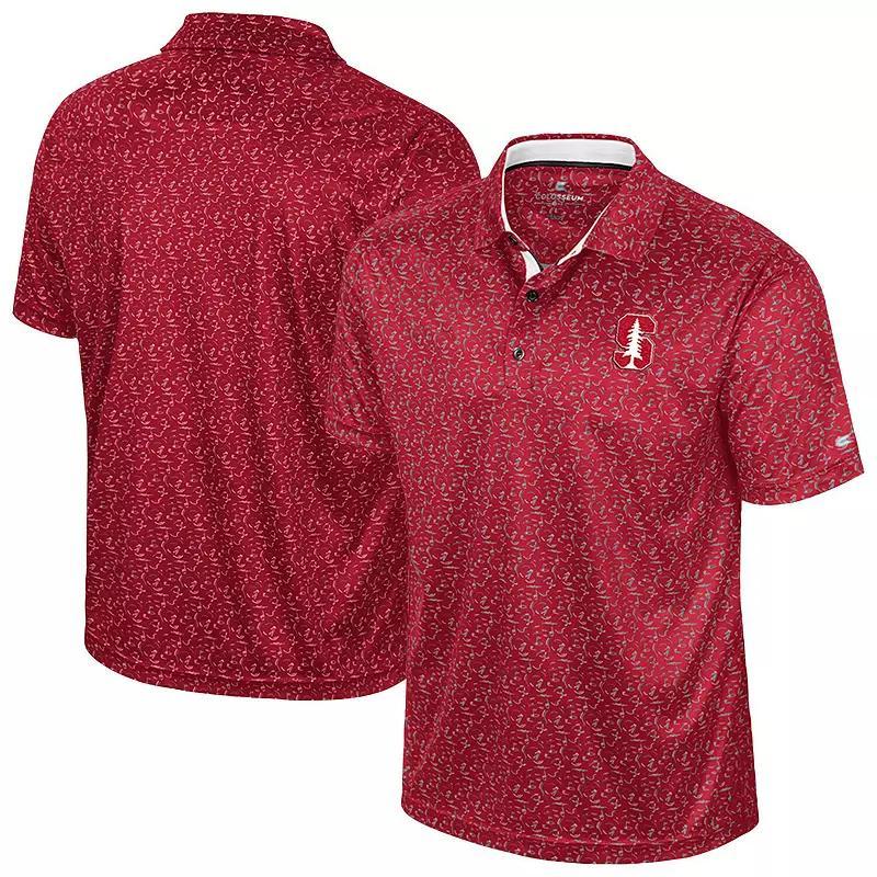 Men's Colosseum Maroon Mississippi State Bulldogs Sublimated Golf Polo, Size: XL, Mst Red Product Image