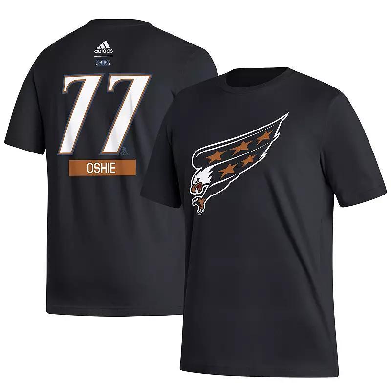 Mens adidas TJ Oshie Washington Capitals Reverse Retro 2.0 Name & Number T-Shirt Product Image