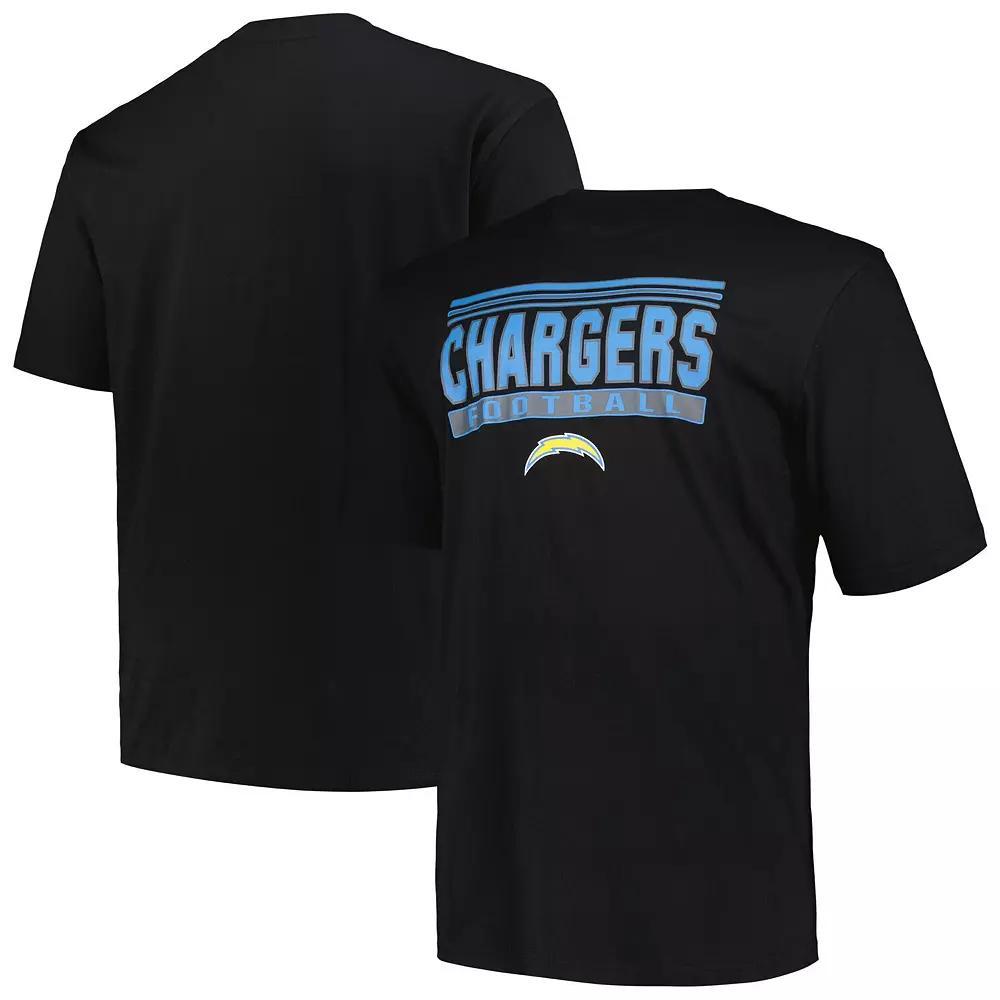 Men's Fanatics Black Los Angeles Chargers Big & Tall Pop T-Shirt, Size: 3XB Product Image