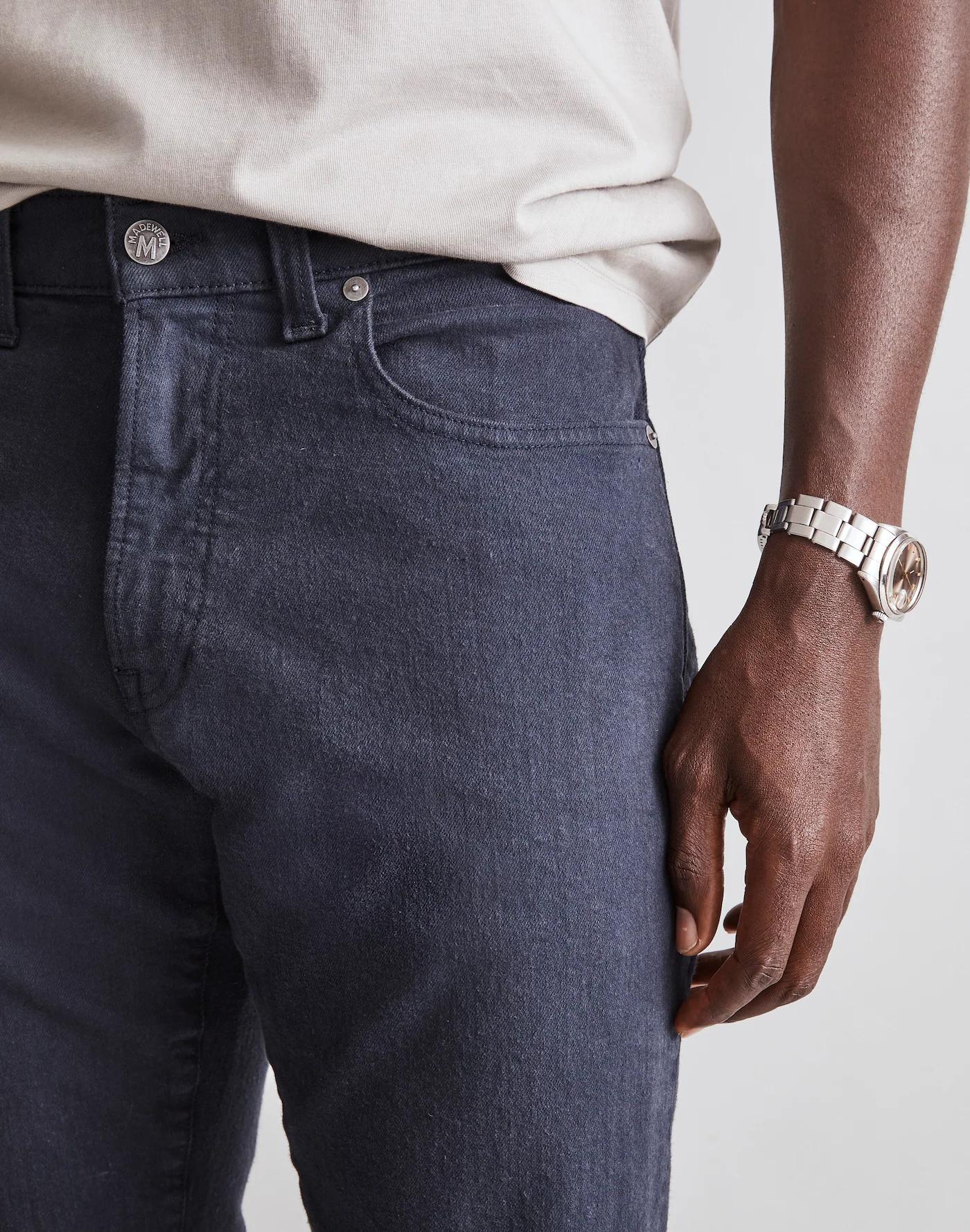 Garment-Dyed Athletic Slim Jeans Product Image