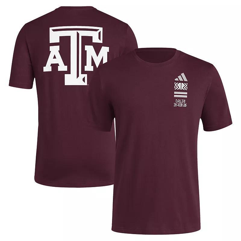 Men's adidas Maroon Texas A&M Aggies Reverse Retro Baseball 2 Hit T-Shirt, Size: Medium, Red Product Image