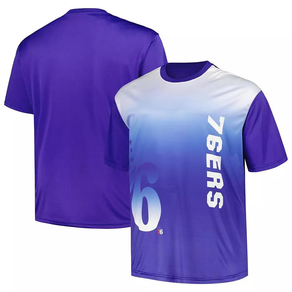 Men's Royal Philadelphia 76ers Big & Tall Sublimated T-Shirt, Size: 4XLT, 76r Blue Product Image