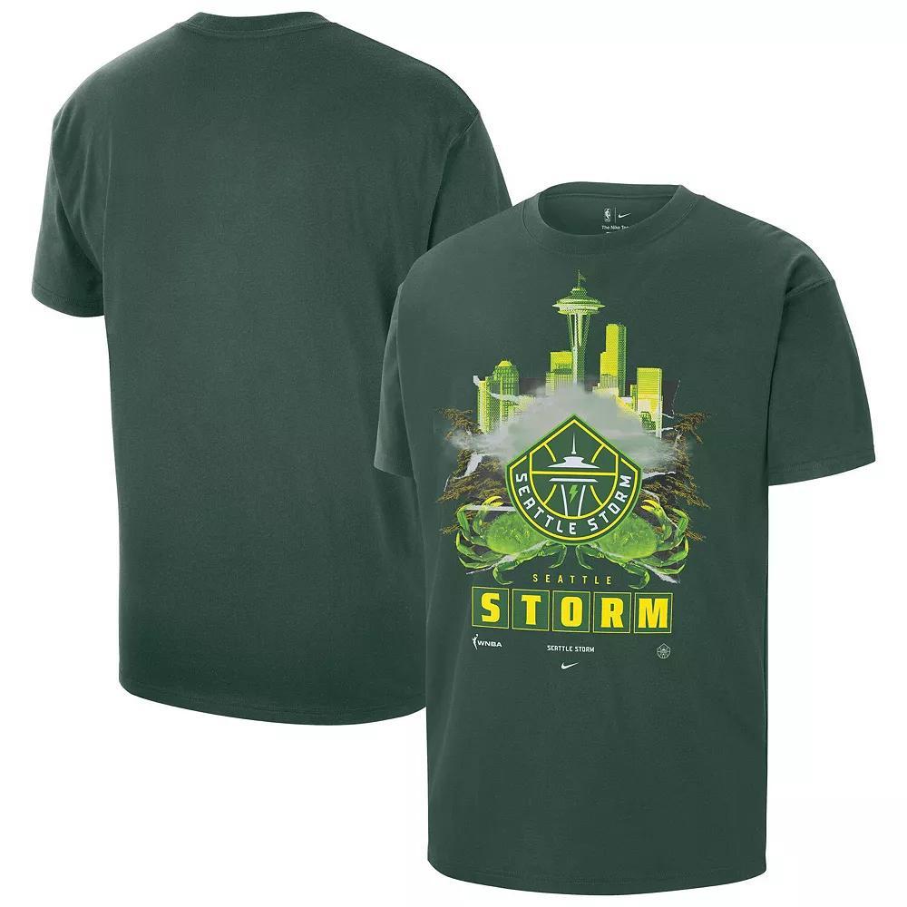 Men's Nike Green Seattle Storm Original Content City Edition Max90 Oversized T-Shirt, Size: Medium, Wnb Green Product Image