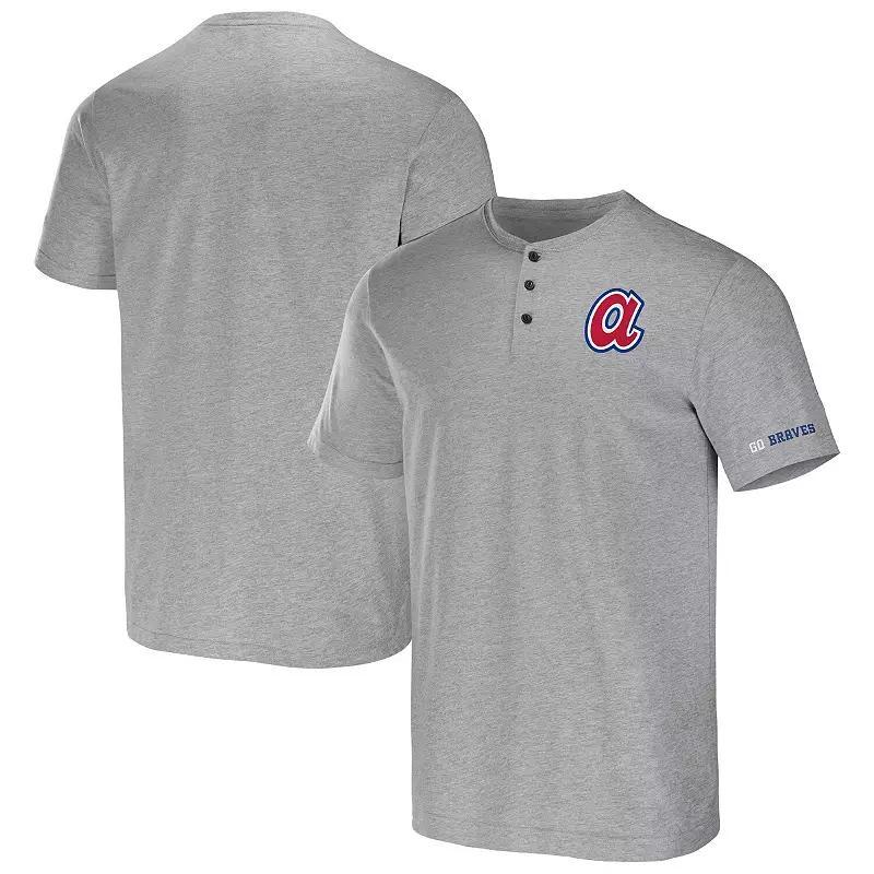 Men's Darius Rucker Collection by Fanatics Heather Gray Seattle Mariners Henley T-Shirt, Size: 2XL, Grey Product Image