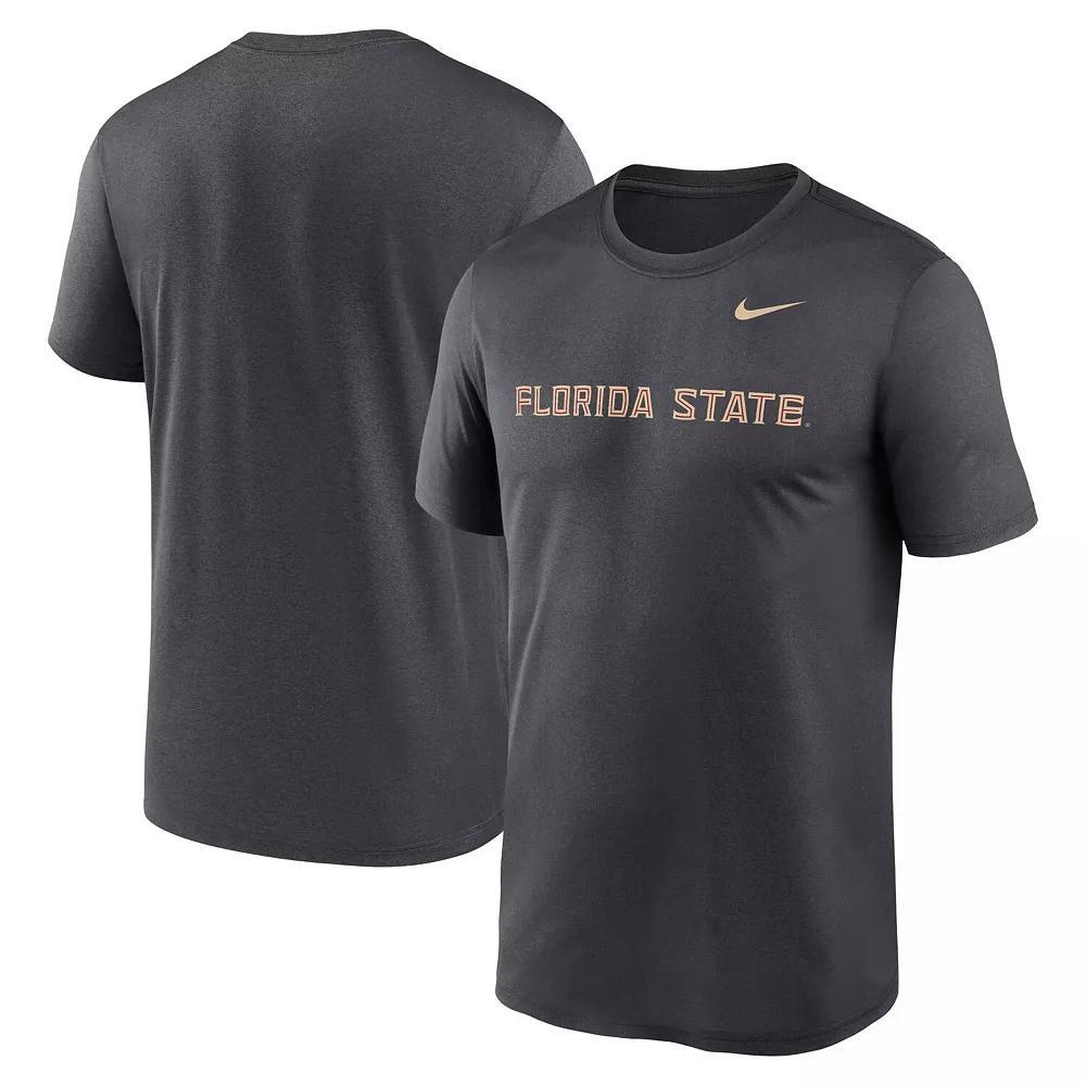 Men's Nike Anthracite Florida State Seminoles Primetime Legend Wordmark T-Shirt, Size: 2XL, Grey Product Image