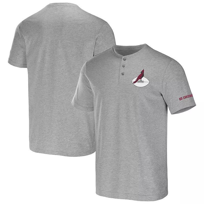 Men's NFL x Darius Rucker Collection by Fanatics Heather Gray Kansas City Chiefs Henley T-Shirt, Size: Small, Grey Product Image