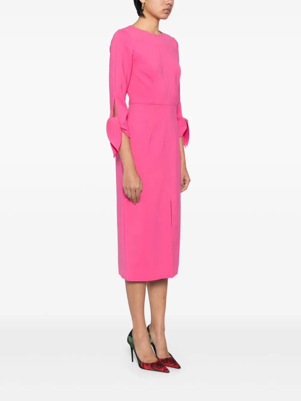 tied-cuffs midi dress Product Image