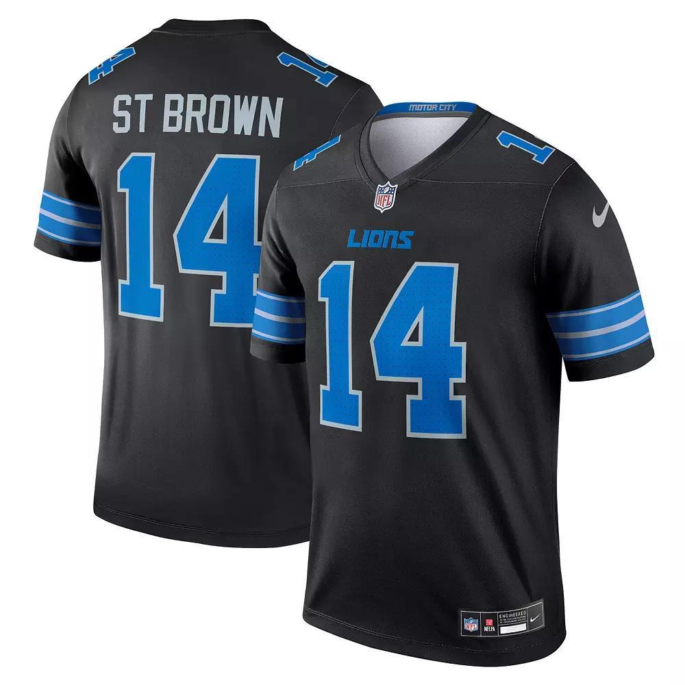 Men's Nike Amon-Ra St. Brown Black Detroit Lions Legend Jersey, Size: XL Product Image