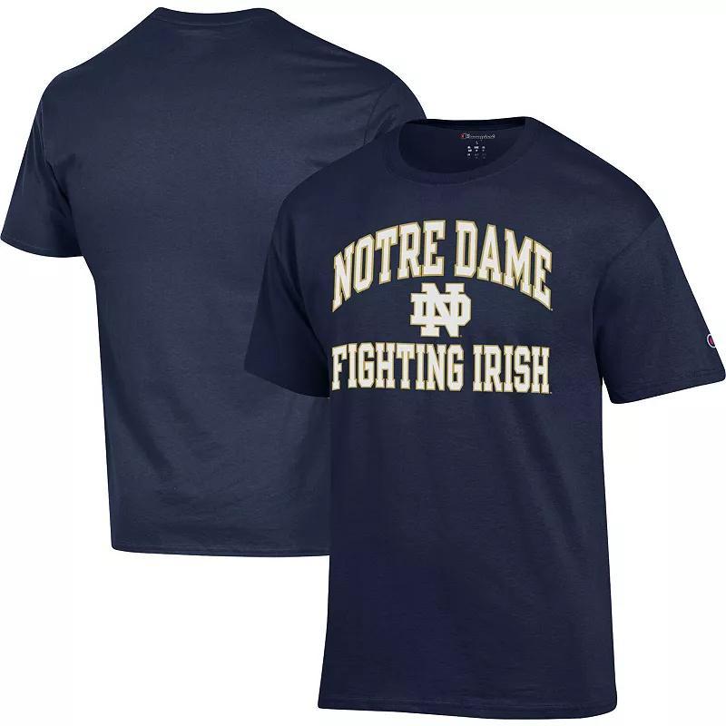 Men's Champion Navy Notre Dame Fighting Irish High Motor T-Shirt, Size: Medium, Blue Product Image