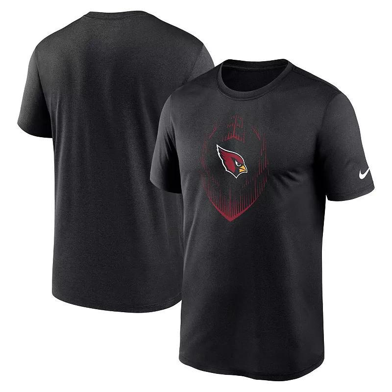 Men's Nike Cardinal Arizona Cardinals Horizontal Lockup Legend Performance T-Shirt, Size: Medium, Red Product Image