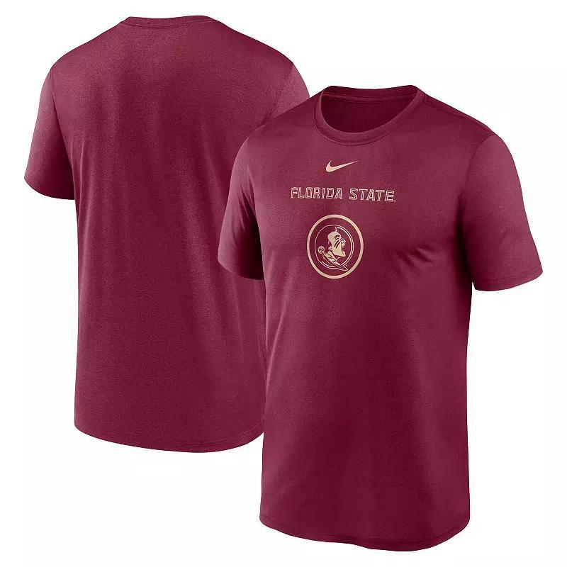 Men's Nike Garnet Florida State Seminoles On-Court Basketball Legend Practice Performance T-Shirt, Size: Large, Red Product Image