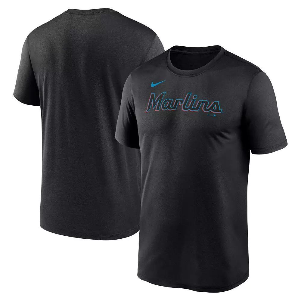 Men's Nike Navy Tennessee Titans Horizontal Lockup Legend Performance T-Shirt, Size: Large, Blue Product Image