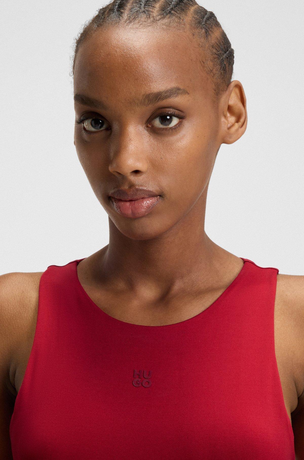 Stretch-jersey bodysuit with stacked logo Product Image