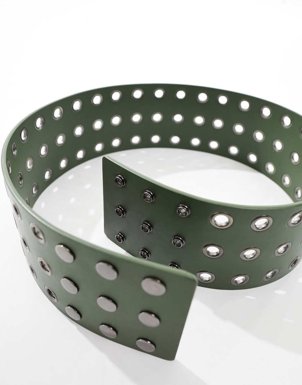 COLLUSION oversized Y2K 3 hole chunky belt Product Image