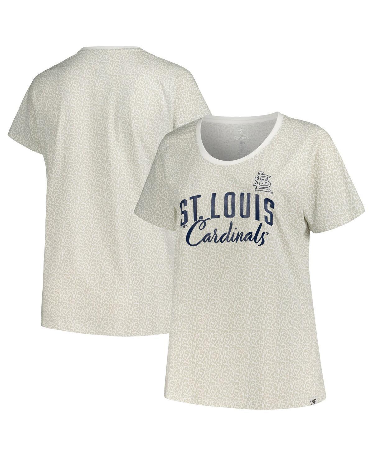Women's Profile White St. Louis Cardinals Plus Size Leopard T-Shirt, Size: 2XL Product Image