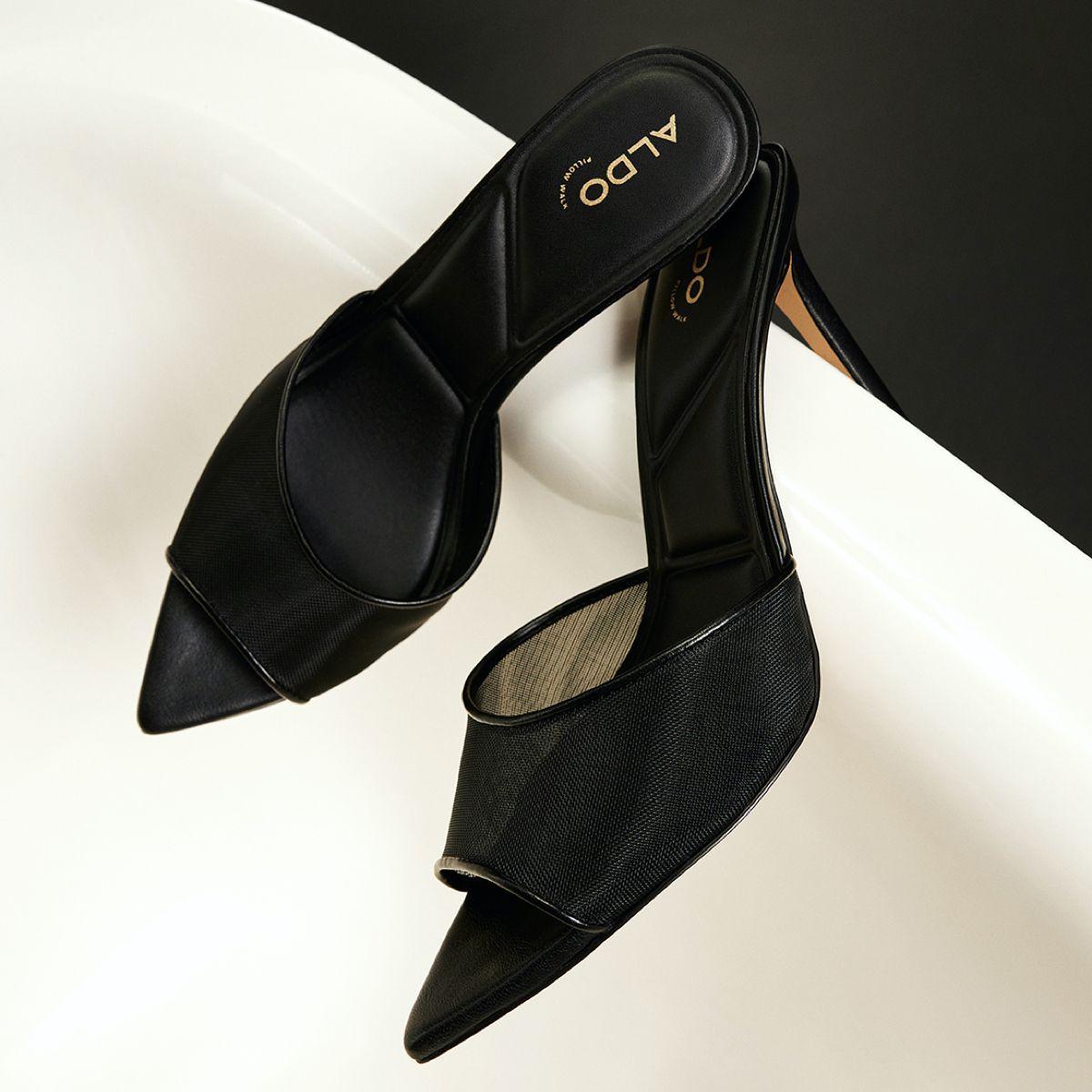ALDO Anyabrilden - Women's Heeled Mules Sandals - Black, Size 6.5 Product Image