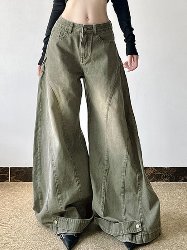 Stylish Design Washed Boyfriend Jeans Product Image