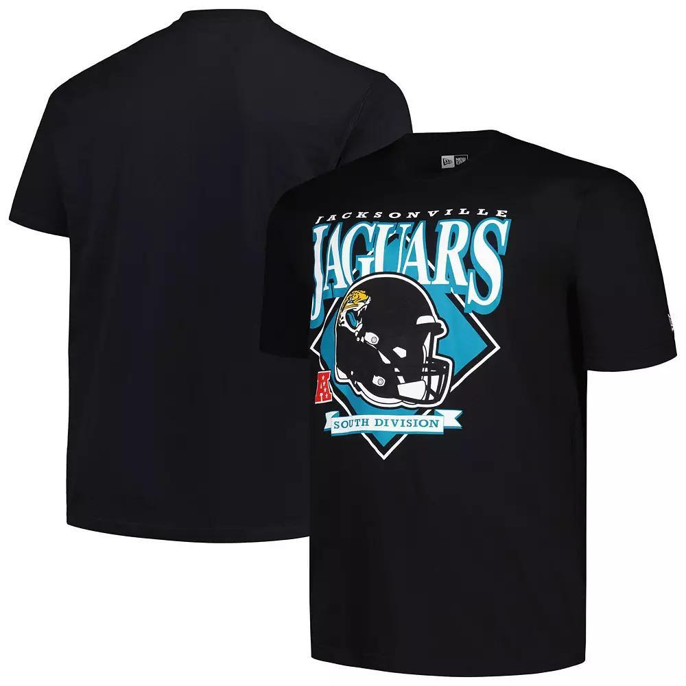 Men's New Era  Black Jacksonville Jaguars Big & Tall Helmet T-Shirt, Size: 2XLT Product Image