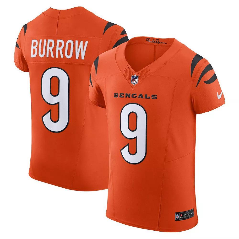 Men's Nike Joe Burrow Orange Cincinnati Bengals Vapor F.U.S.E. Elite Jersey, Size: 60 Product Image